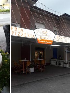 Facciata esterna di Dolci Tentazioni, panetteria e caffetteria a Senigallia
